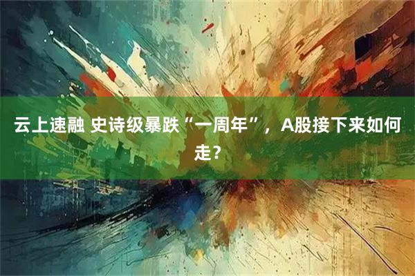 云上速融 史诗级暴跌“一周年”，A股接下来如何走？